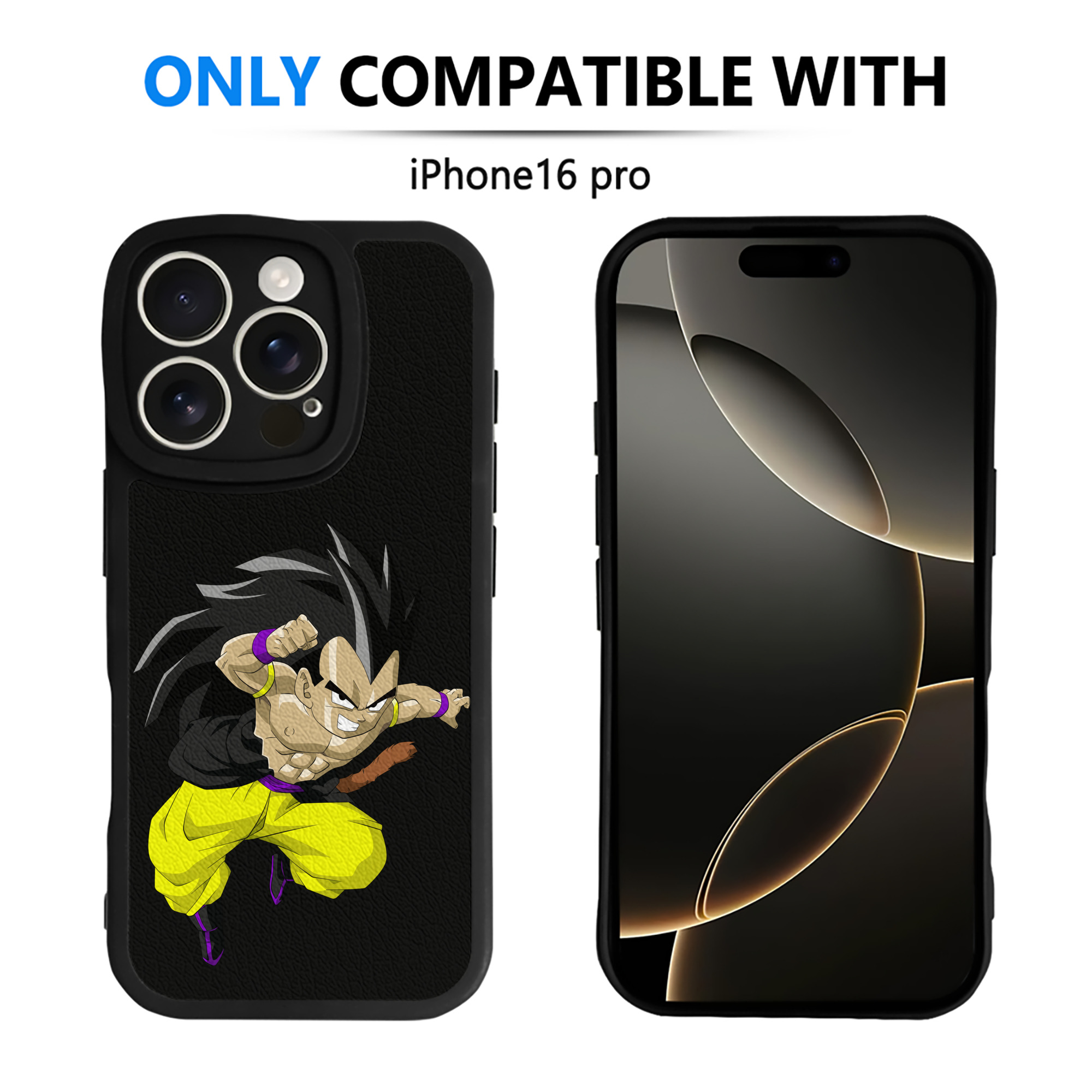（画像用） ドラゴンボール ベジータ四世（Bejīta Yonsei）DRAGON BALL Vegeta IV 【iPhone 16シリーズ対応】シリコンスマホケース（レザー調） 材質：シリコン